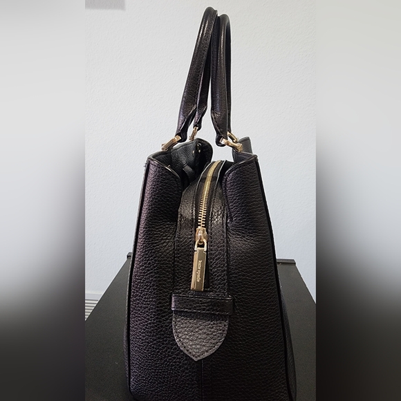 Kate Spade Leila Medium Triple Compartment SatchelBlack Pebbled Leather - Picture 3 of 15